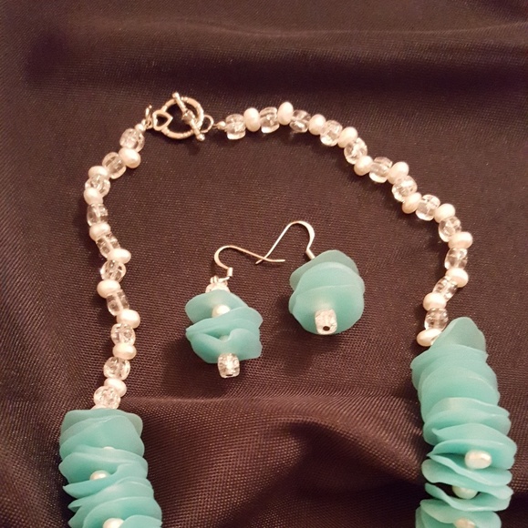 Handmade Polymer Clay Necklace & Earring set - Picture 4 of 4